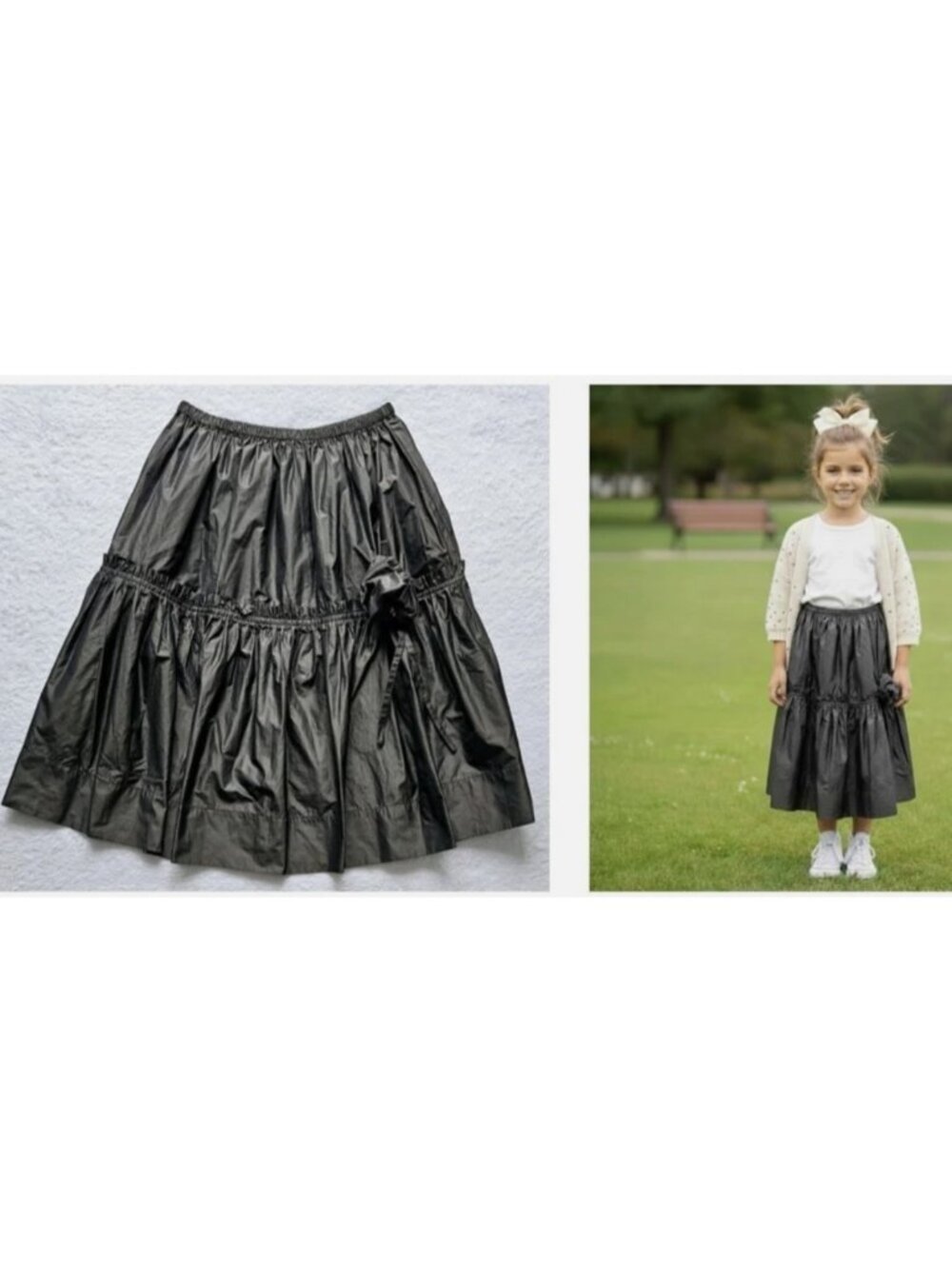 girl's FLORIANE Made in France euro-boutique pretty tiered flower skirt $158 8